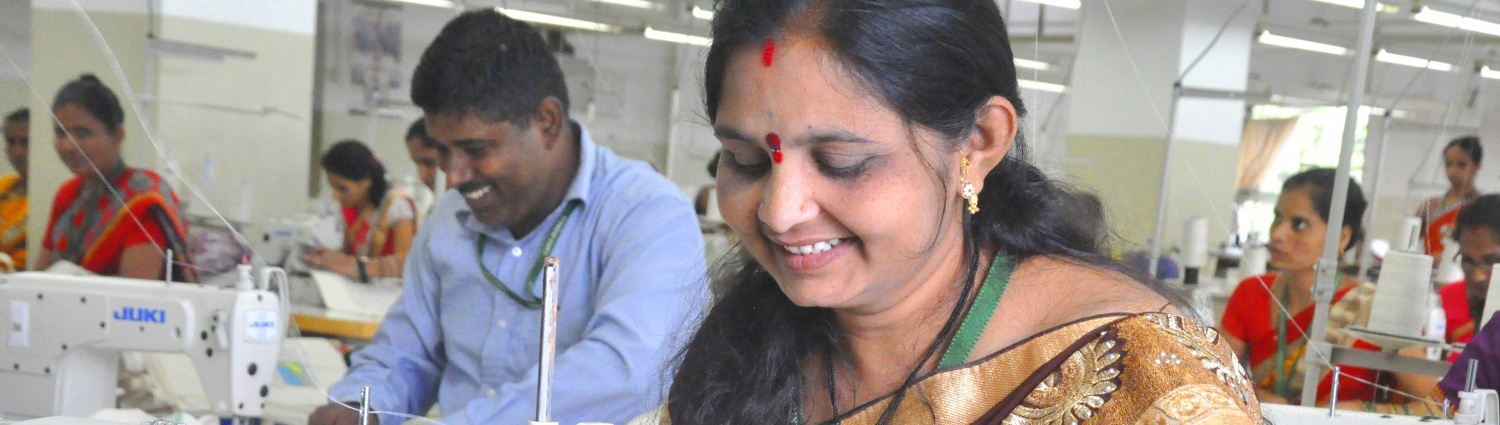 Garment workers working in factory 