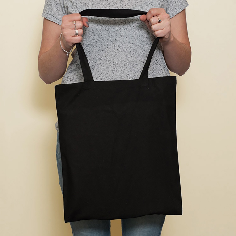 Black Cotton Tote Bag