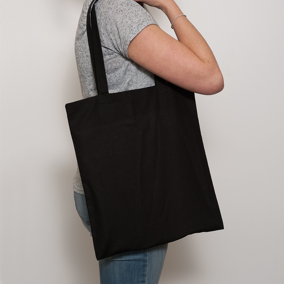 Black Cotton Tote Bag