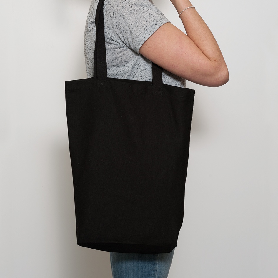 Black Canvas Shopper Bag