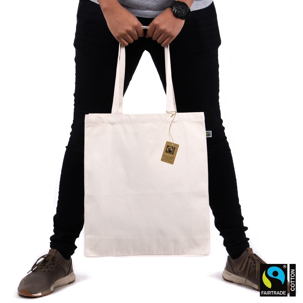 fairtrade cotton & organic cotton luxury shopper bag