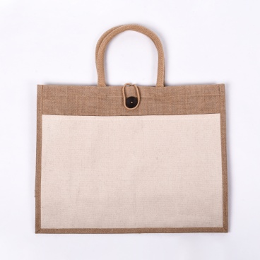 Large Landscape Pocket Jute Bag