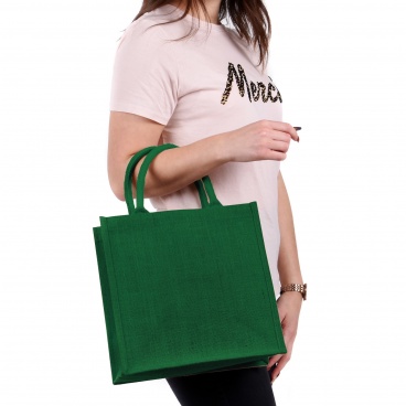 Medium Green Jute Bag