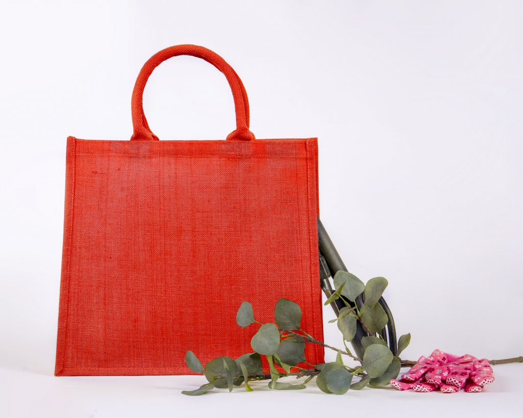 Large Red Jute Bag