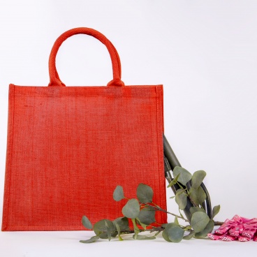 Large Red Jute Bag