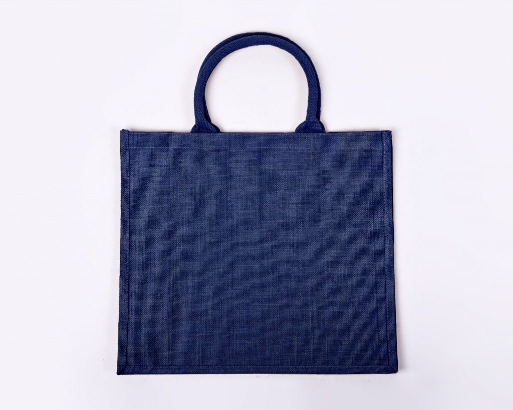 Large Navy Jute Bag