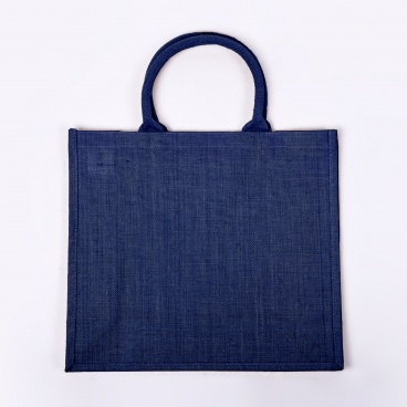 Large Navy Jute Bag