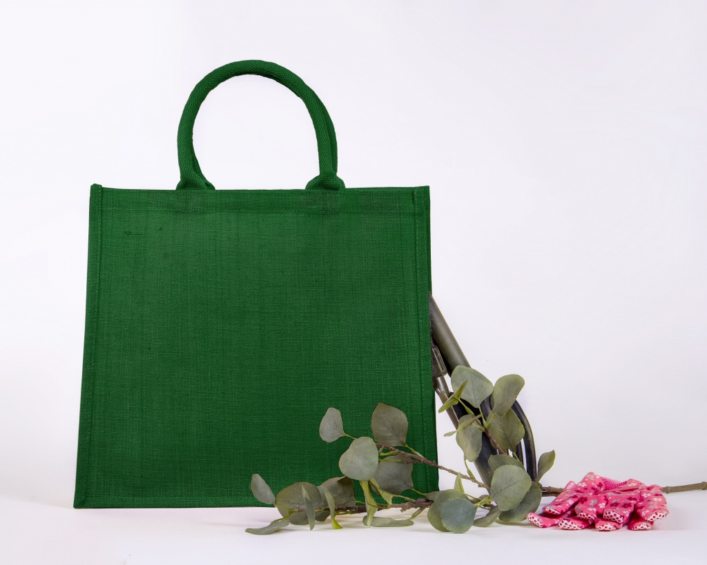 Large Green Jute Bag