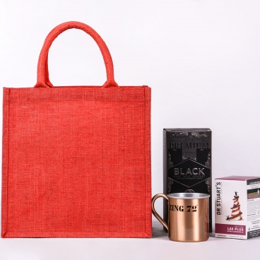 Medium Red Jute Bag