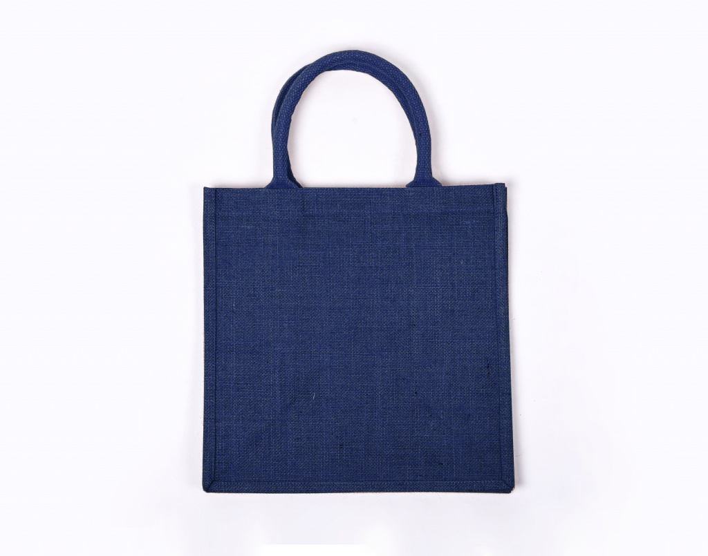 Medium Navy Jute Bag