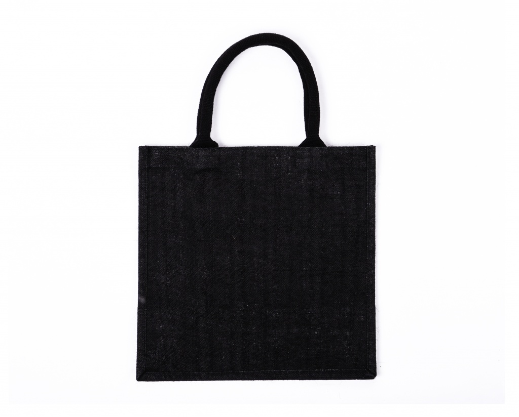 Medium Black Jute Bag