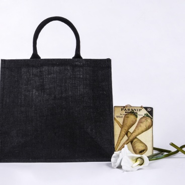 Large Black Jute Bag