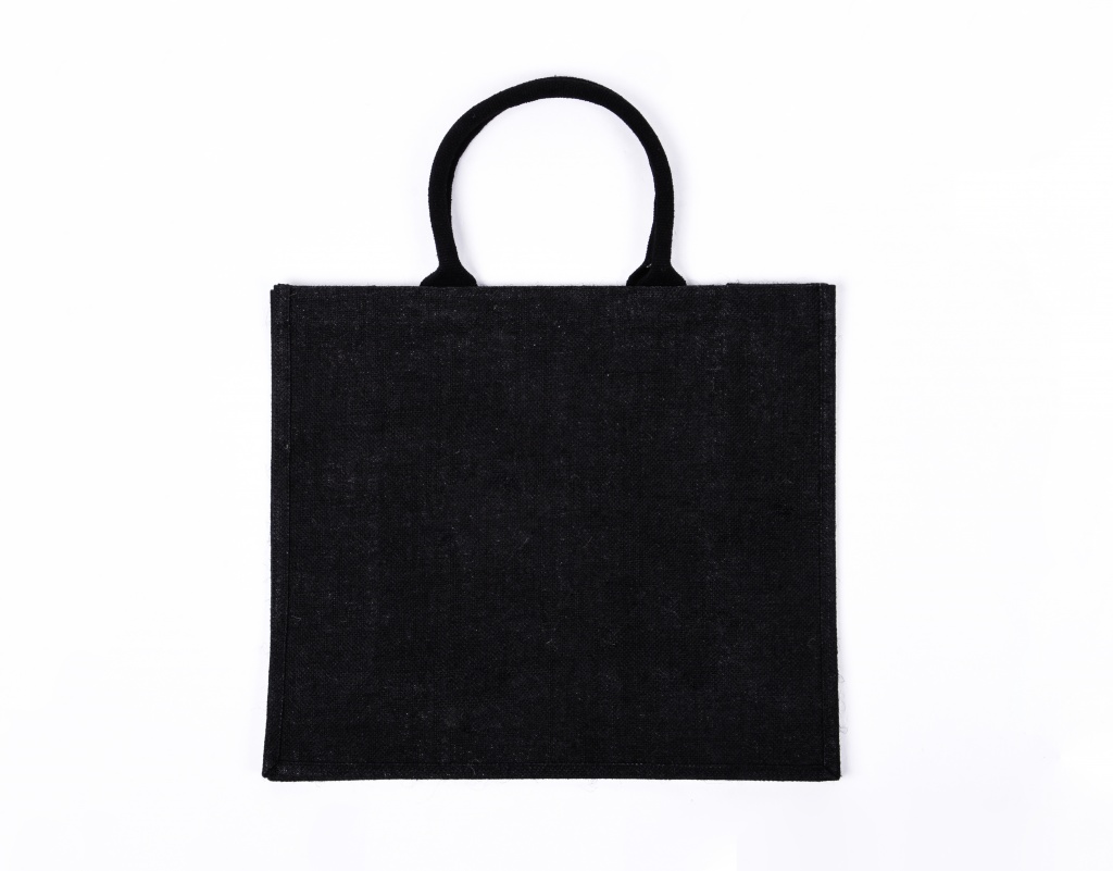 Large Black Jute Bag