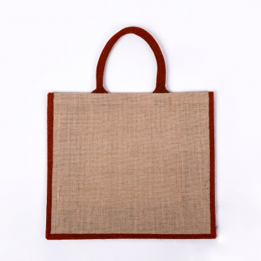 Red Gusset Large Jute Bag