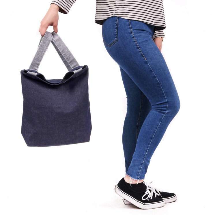 Denim Backpack Shopper Bag