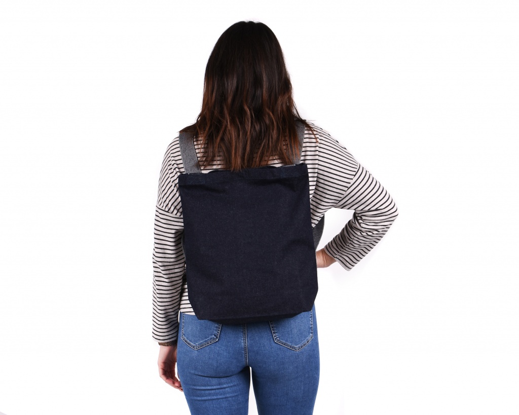 Denim Backpack Shopper Bag