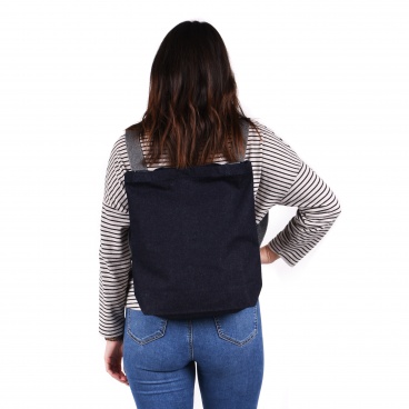 Denim Backpack Shopper Bag