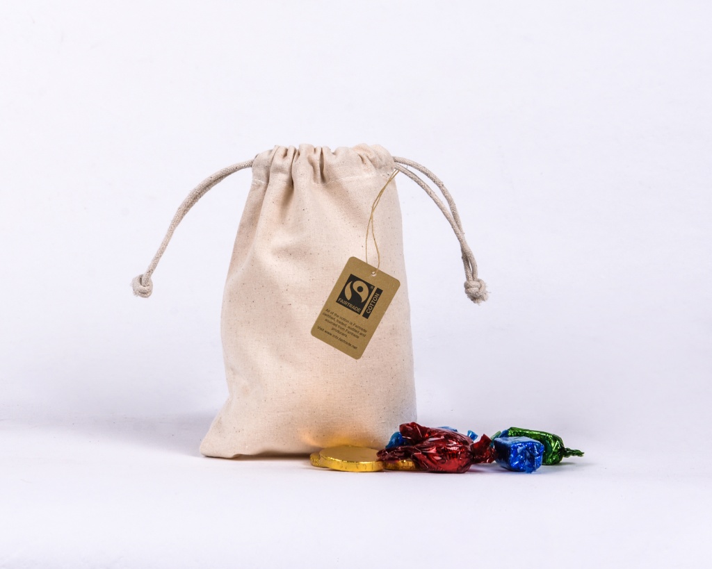 Premium Mini Fairtrade & GOTS Organic Drawstring Bag