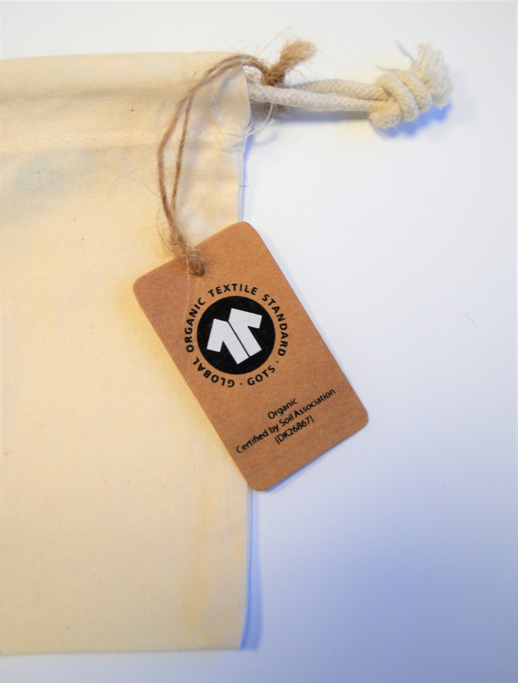 Premium Mini Fairtrade & GOTS Organic Drawstring Bag