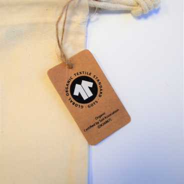 Premium Mini Fairtrade & GOTS Organic Drawstring Bag