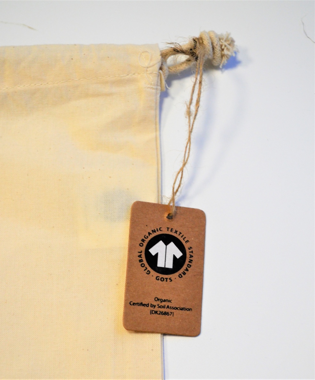 Premium Medium Fairtrade & GOTS Organic Drawstring Bag