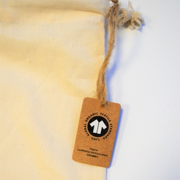 Premium Large Fairtrade & GOTS Organic Drawstring Bag