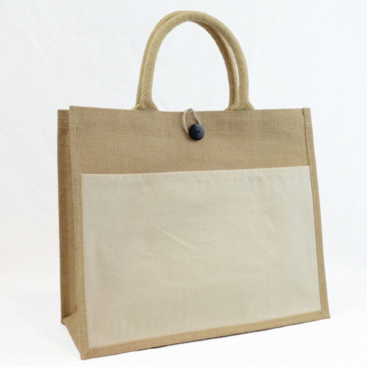 Medium Landscape Pocket Jute Bag