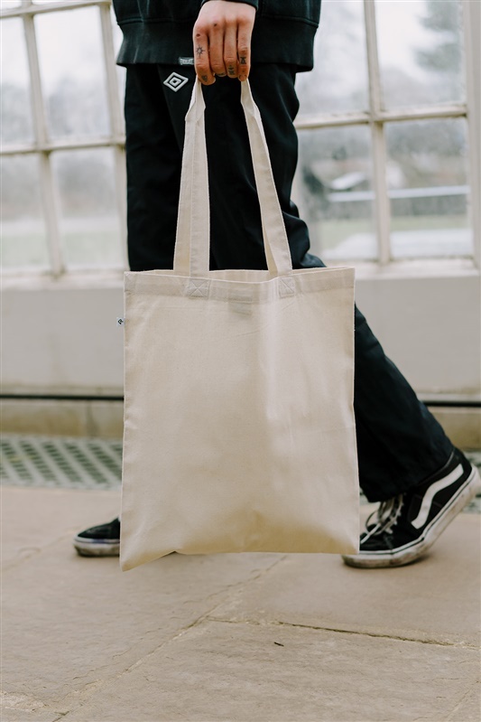 RPET recycled plastic NATURAL TOTE BAG