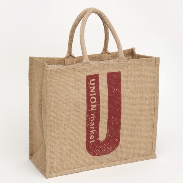 Large Jute Bag | Union Market | Screen Print