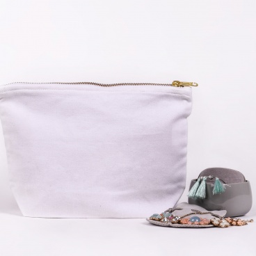 White toiletry bag