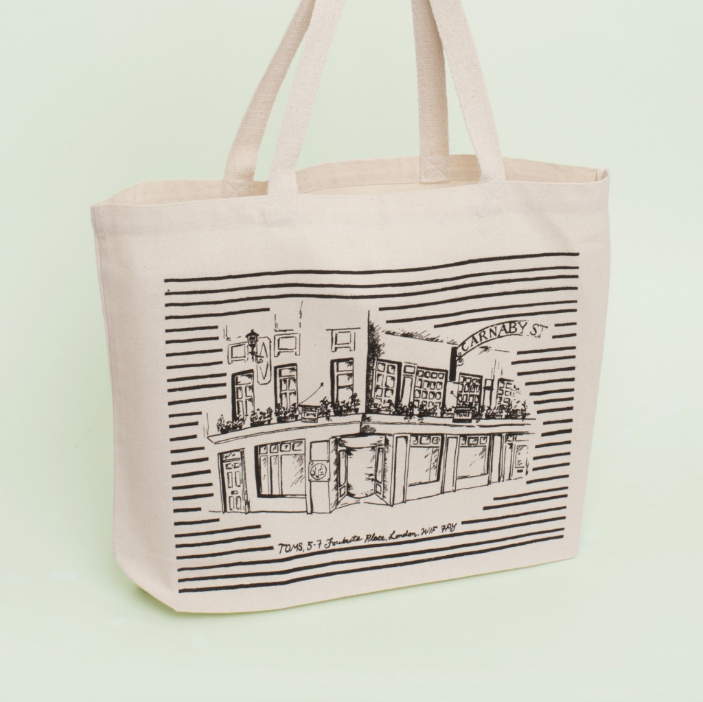 Natural Large Shopper Bag | Carnaby London | Screen Print